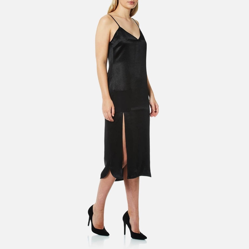 NWT Versus Versace Women's V-Neck Slip Dress - Black